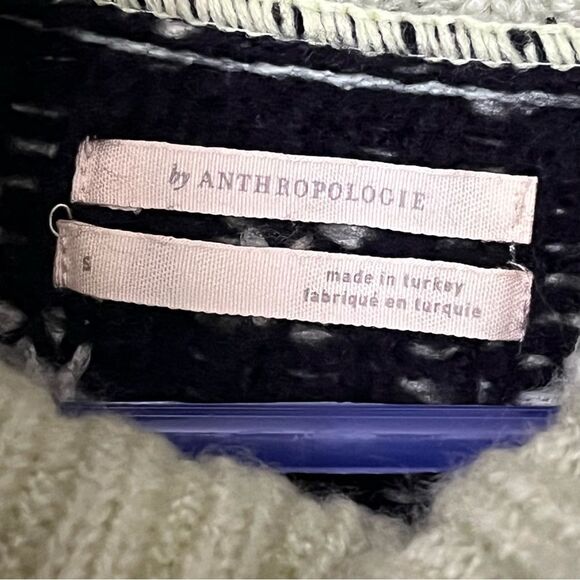 Anthropologie Fair Isle Mint Green Turtleneck Nordic Pattern Tunic Sweater - Picture 4 of 10